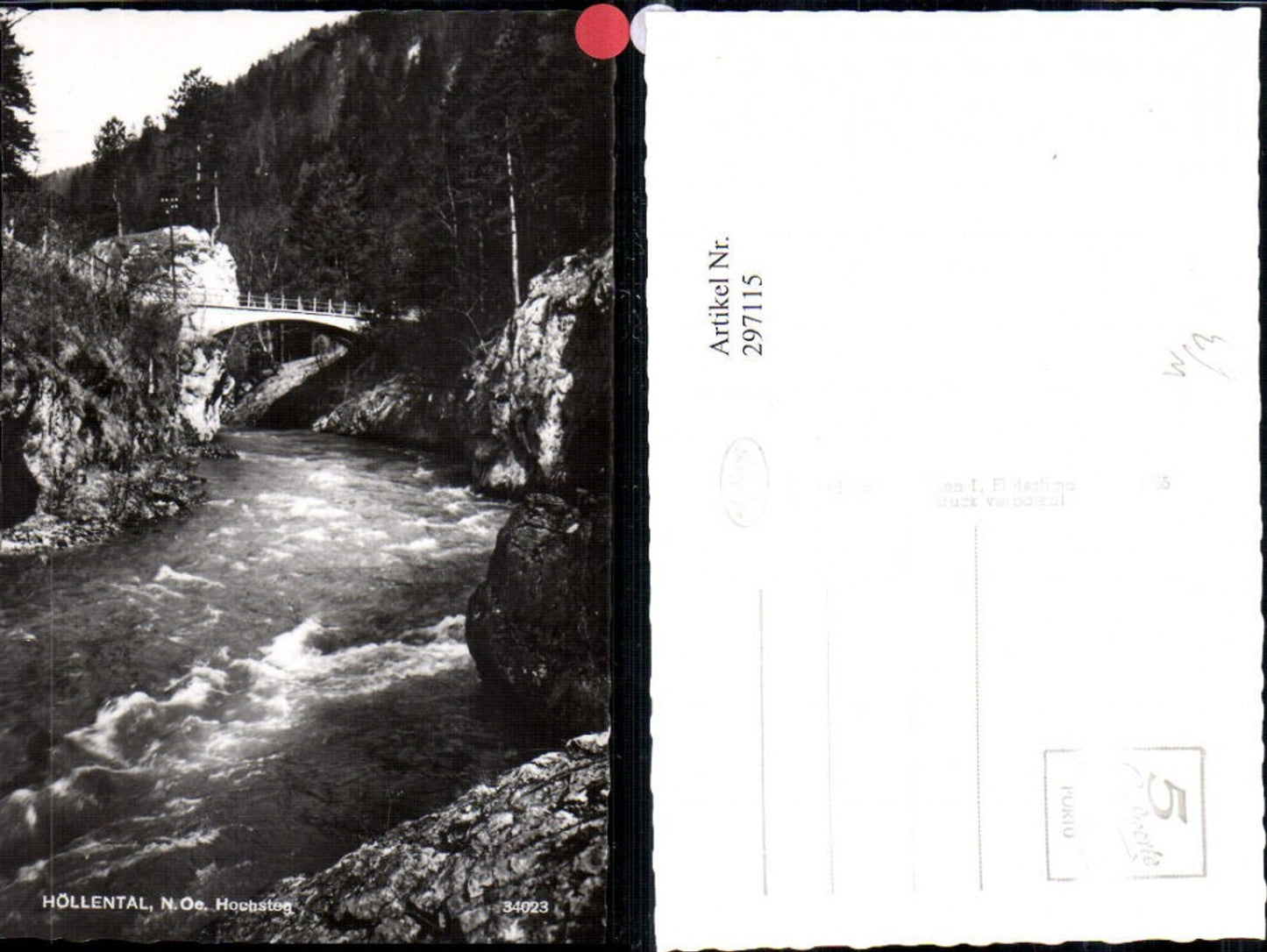 297115,Höllental Hochsteg Brücke Partie b. Naßwald Schwarzau