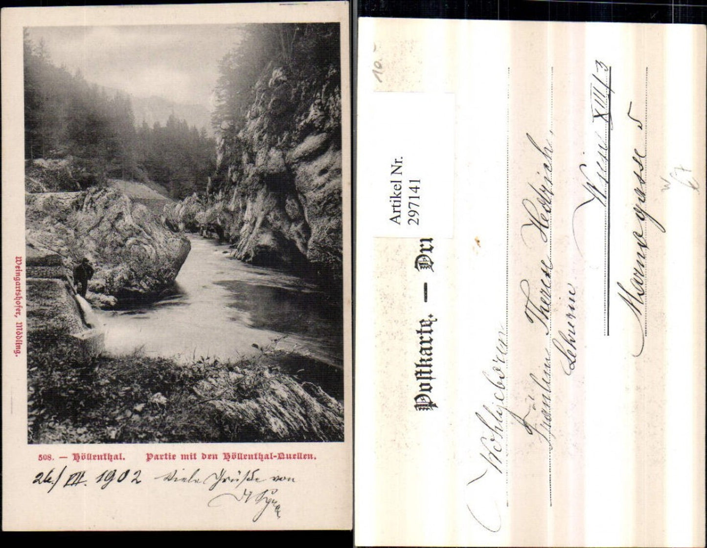 297141,Höllenthal Höllental Partie m. Höllental-Quellen b. Naßwald Schwarzau