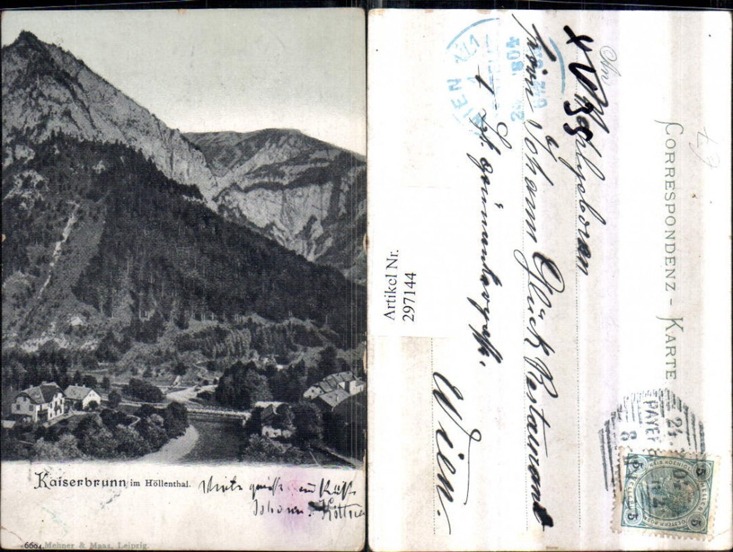 297144,Kaiserbrunn im Höllenthal Höllental Totale Bergkulisse b. Reichenau