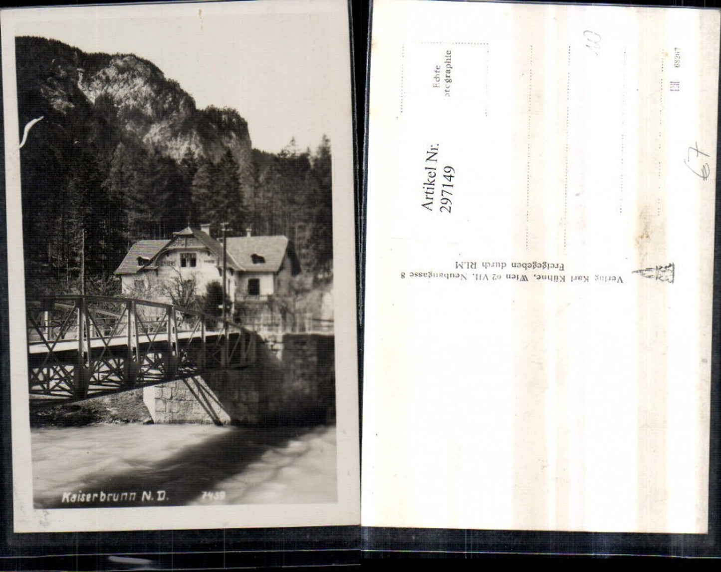 297149,Kaiserbrunn Dependance Brücke b. Reichenau