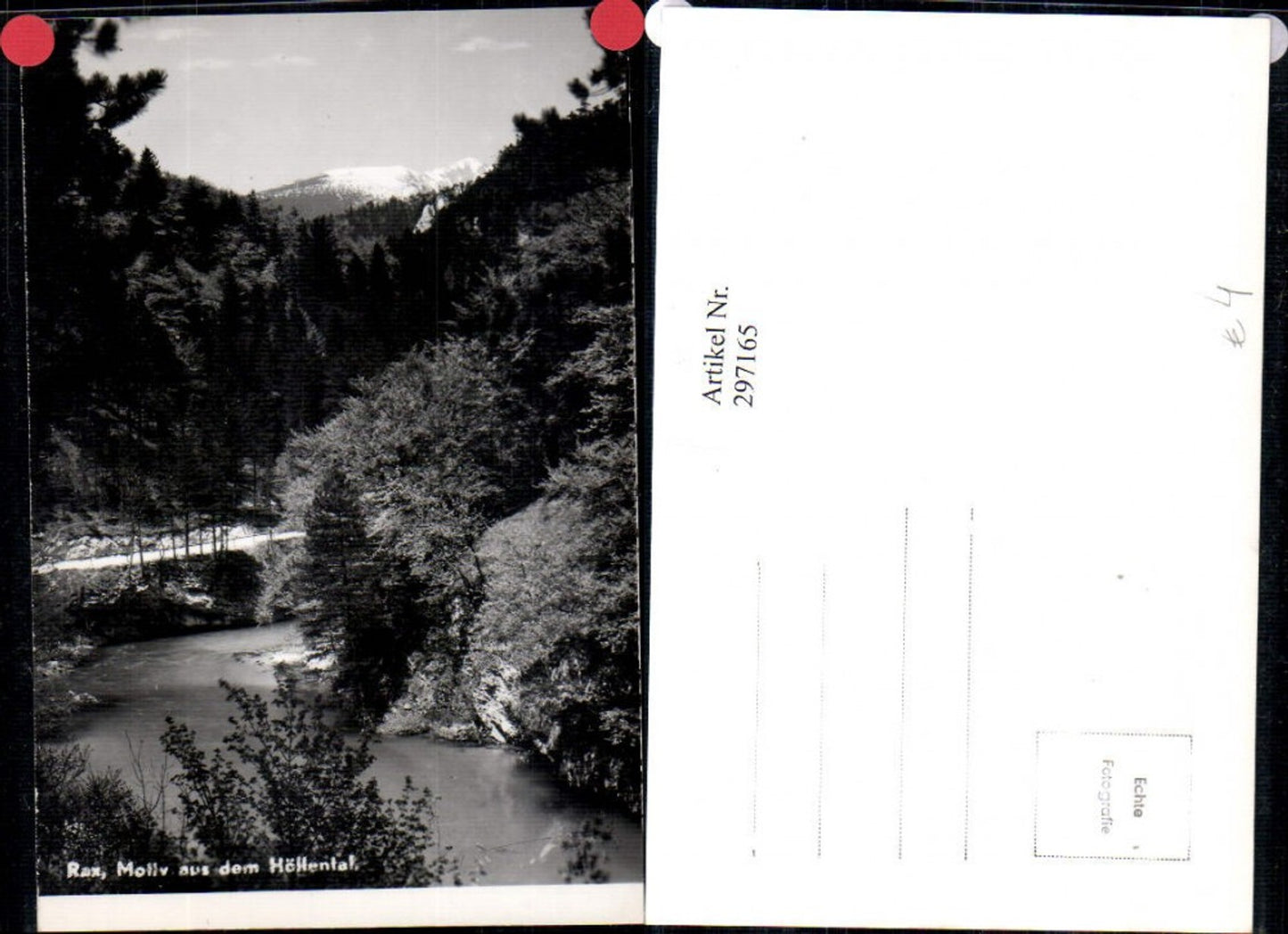 297165,Rax Motiv aus dem Höllental m. Schneeberg b. Naßwald Schwarzau