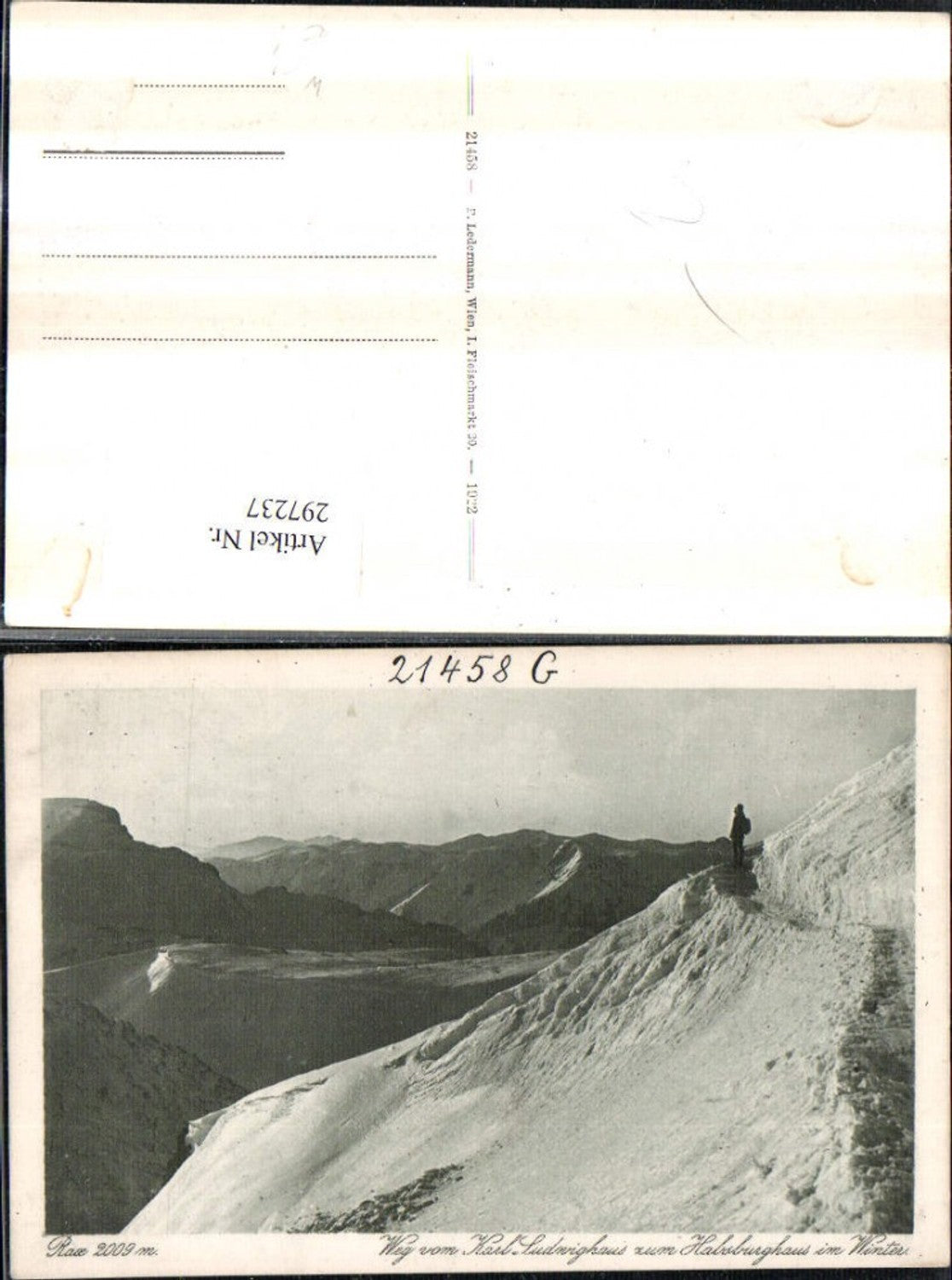 297237,Rax Weg vom Karl-Ludwig-Haus zum Habsburghaus Bergkulisse b. Reichenau Winterbild