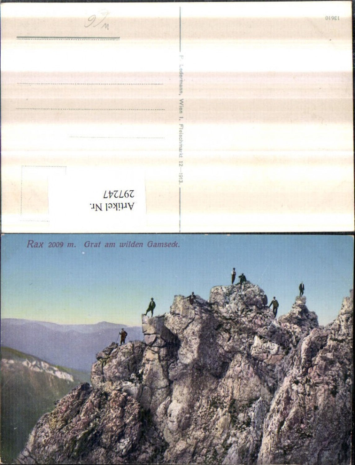 297247,Rax Grat am wilden Gamseck b. Reichenau Schwarzau Bergsteiger