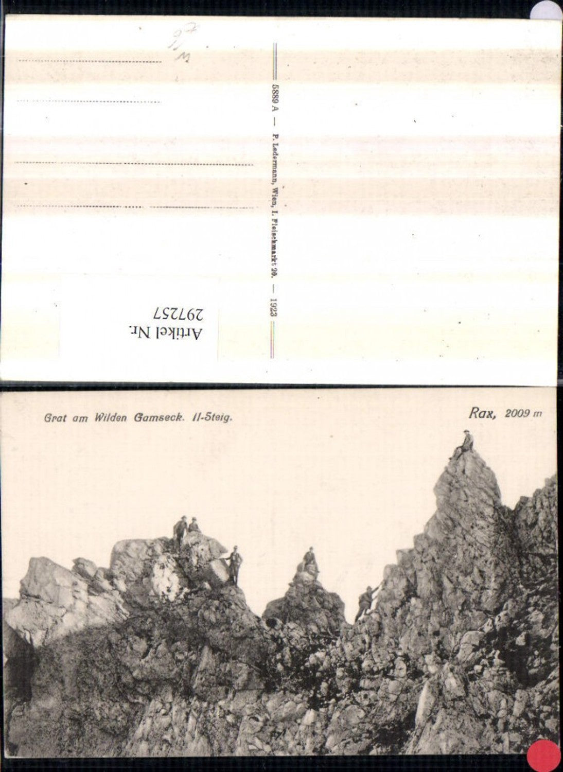 297257,Rax Grat am wilden Gamseck b. Reichenau Schwarzau Bergsteiger