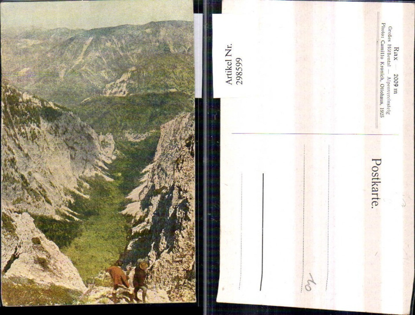 298599,Rax Großes Höllental Alpenvereinsteig Bergkulisse b. Schwarzau
