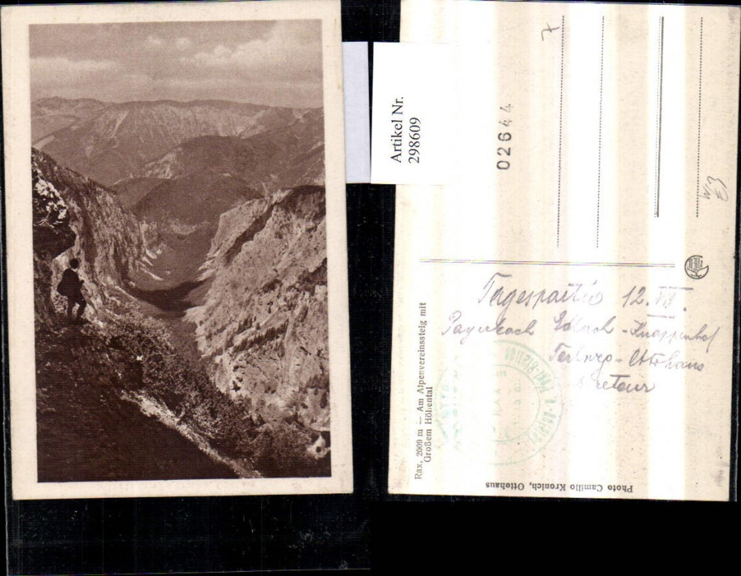 298609,Rax Großes Höllental Alpenvereinsteig Bergkulisse b. Schwarzau