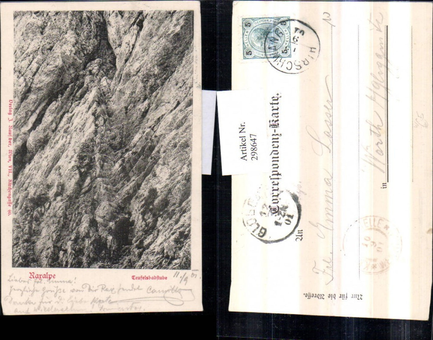 298647,Raxalpe Teufelsbadstube b. Reichenau Bergsteiger