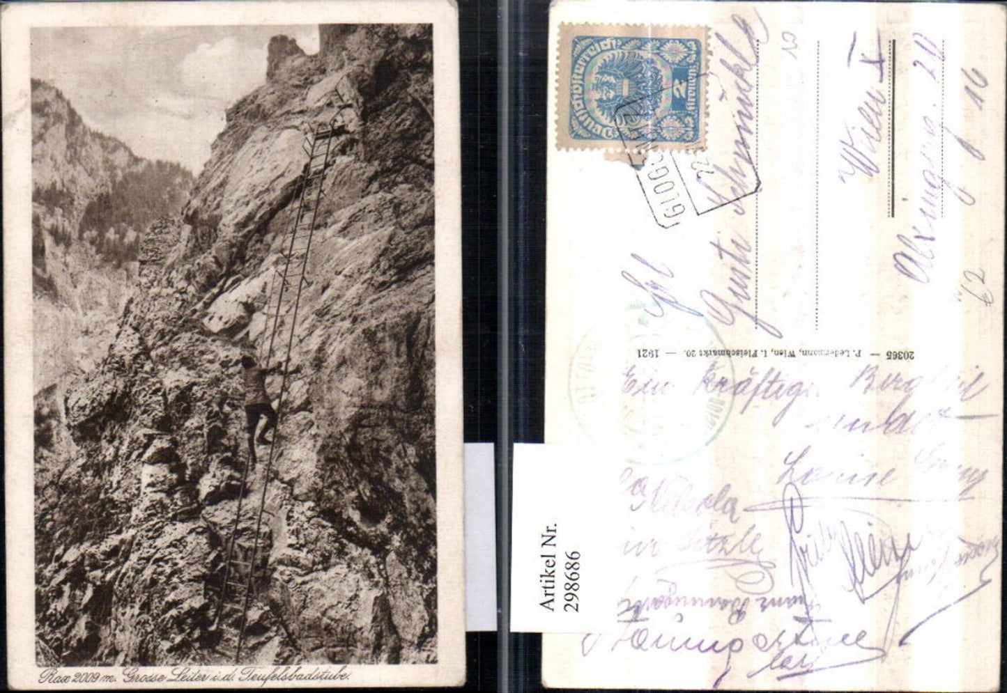 298686,Rax Teufelsbadstube b. Reichenau Große Leiter Bergsteiger