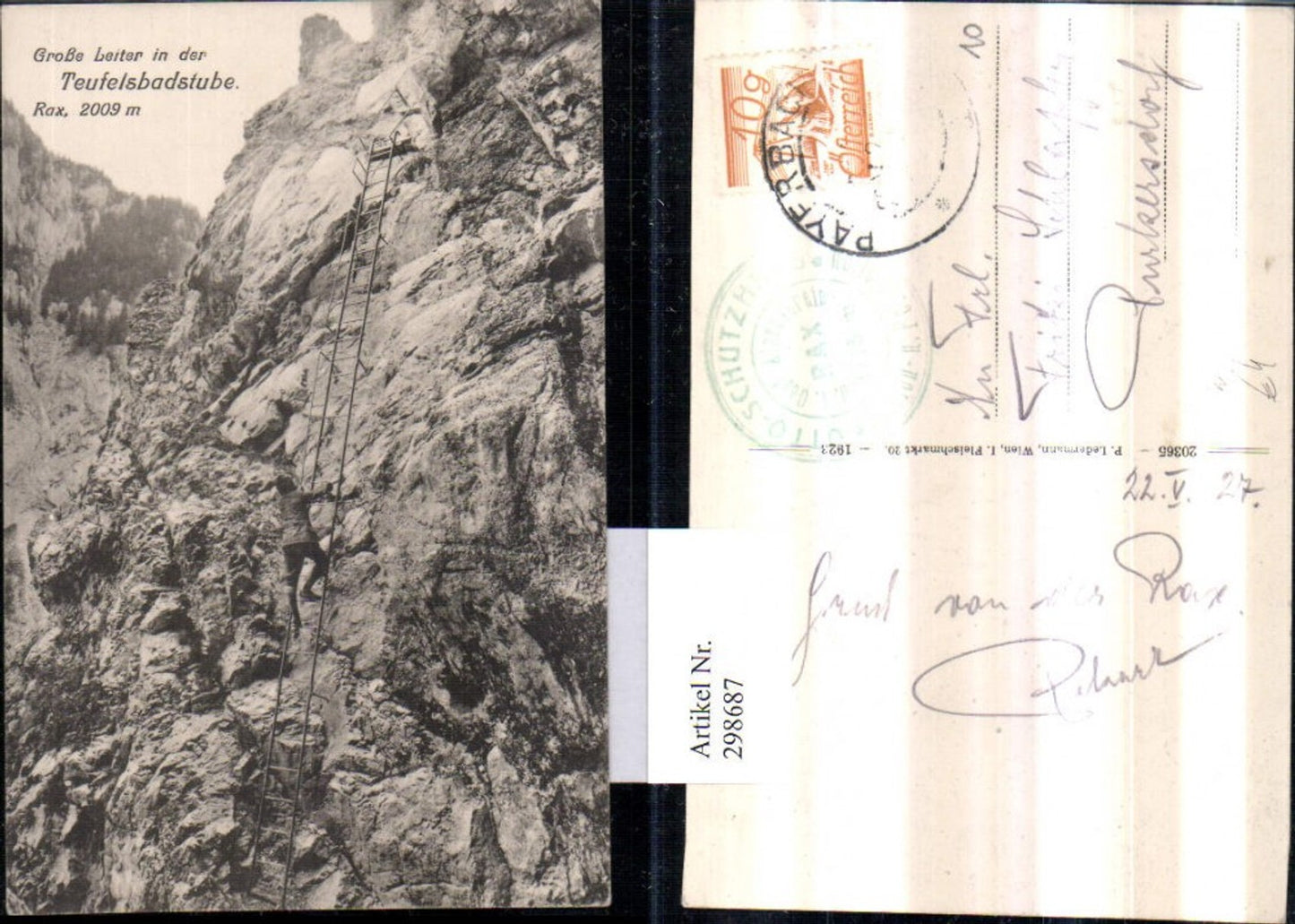 298687,Rax Teufelsbadstube b. Reichenau Große Leiter Bergsteiger