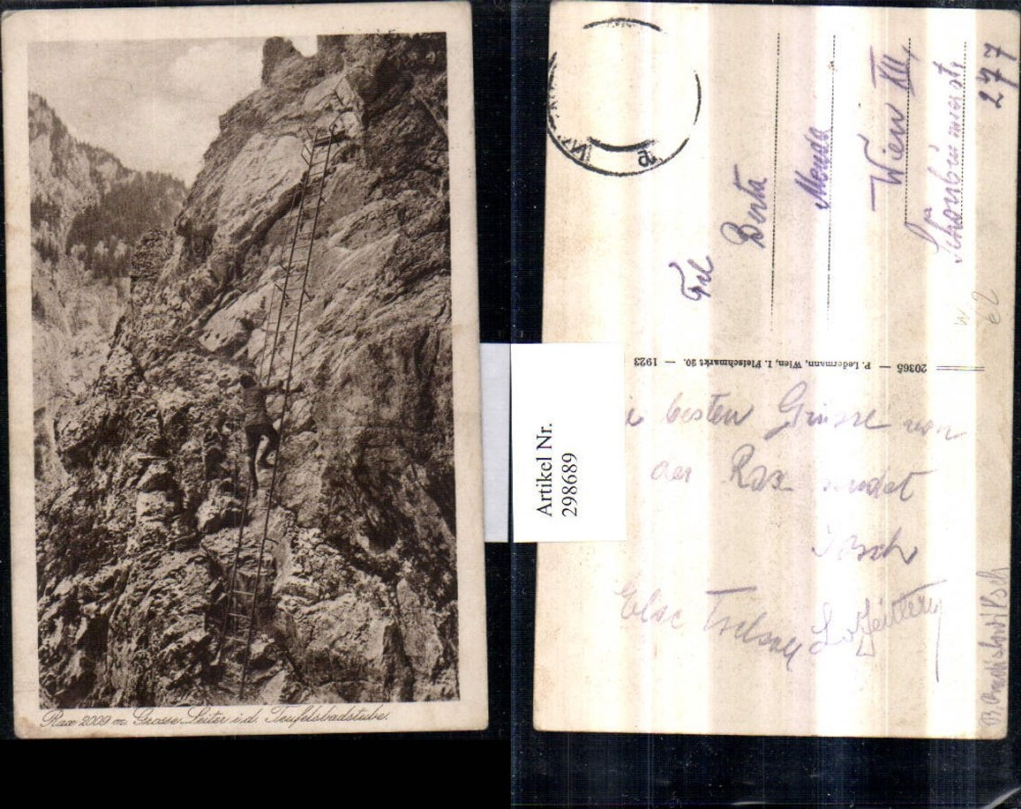 298689,Rax Teufelsbadstube b. Reichenau Große Leiter Bergsteiger