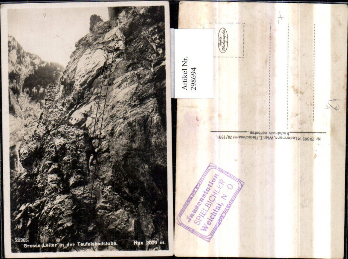 298694,Rax Teufelsbadstube b. Reichenau Große Leiter Bergsteiger