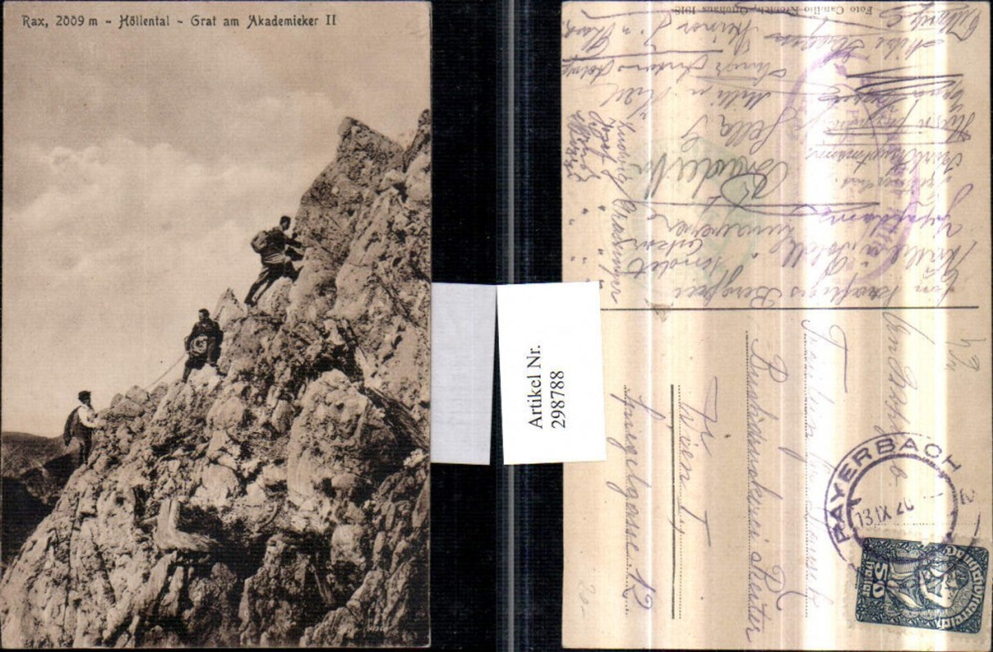 298788,Rax Höllental Grat am Akademiker-Steig b. Schwarzau Bergsteiger