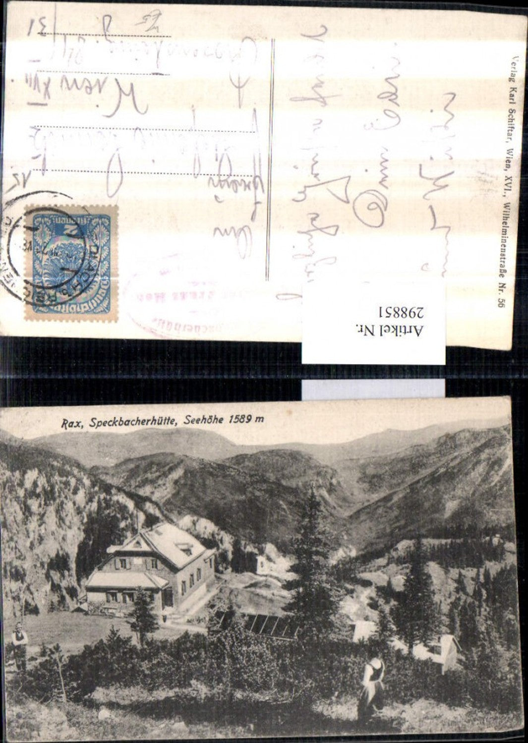 298851,Rax Speckbacherhütte Berghütte Bergkulisse b. Breitenstein
