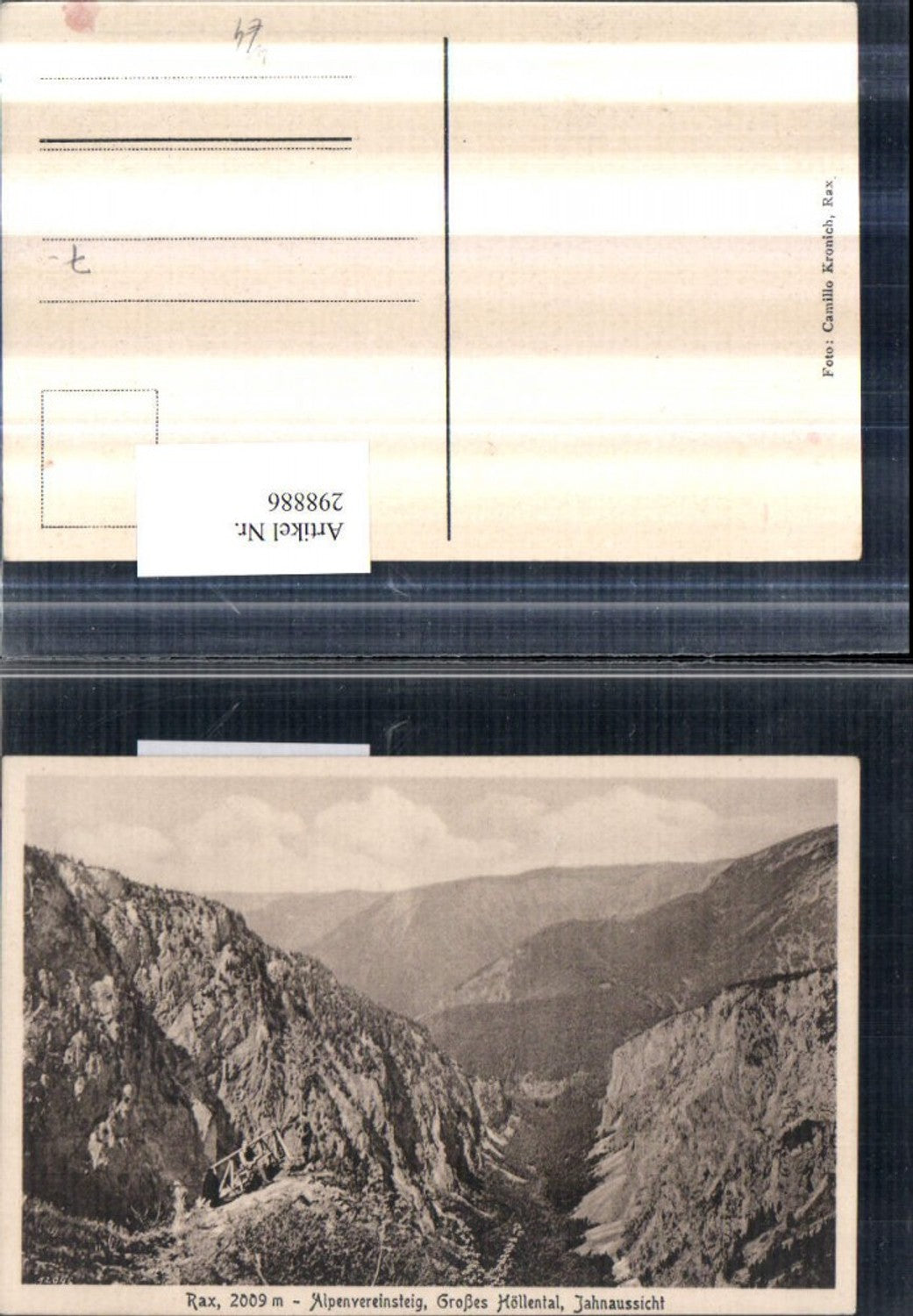 298886,Rax Alpenvereinsteig Großes Höllental Jahnaussicht Bergkulisse b. Reichenau
