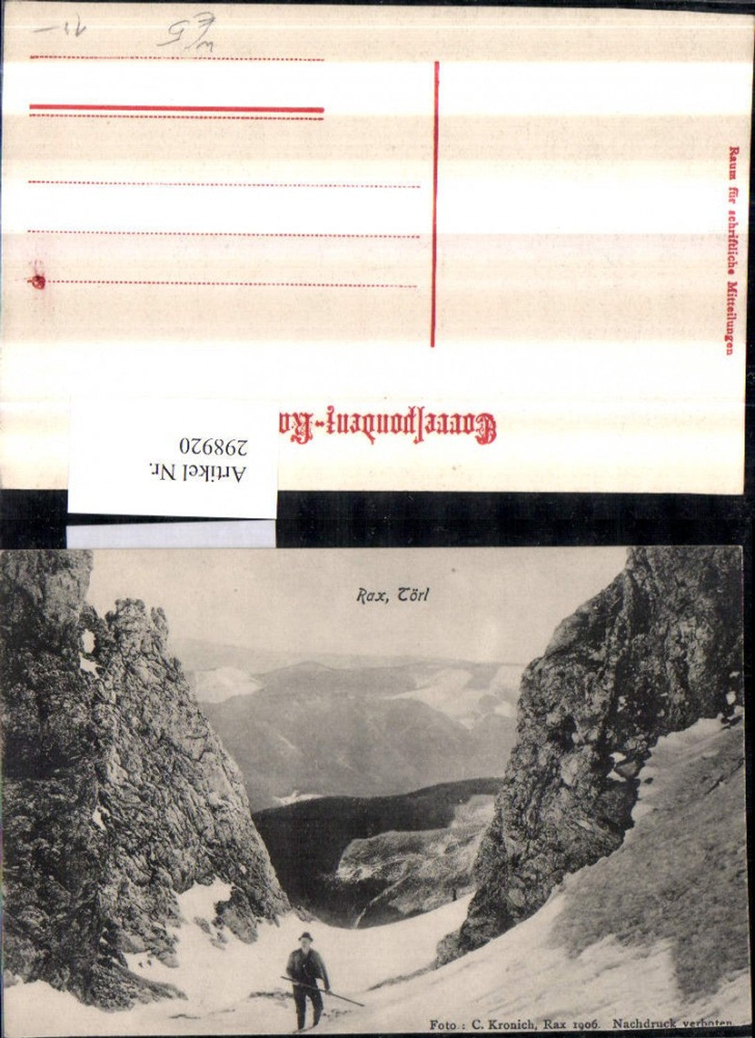 298920,Rax Törl m. Teufelslöcher Bergkulisse b. Reichenau