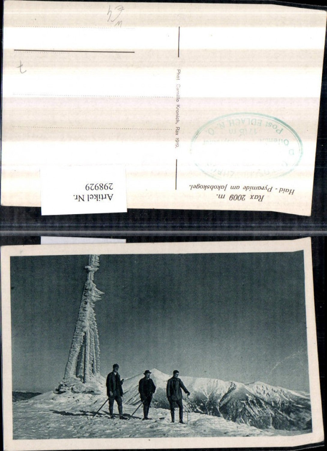 298929,Rax Haid-Pyramide am Jakobskogel Bergkulisse b. Reichenau Winterbild