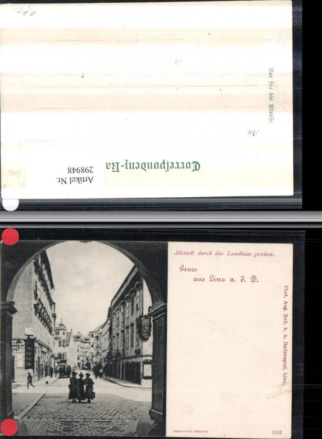 298948,Linz an d. Donau Altstadt Durchblick vom Landhaus Straßenansicht