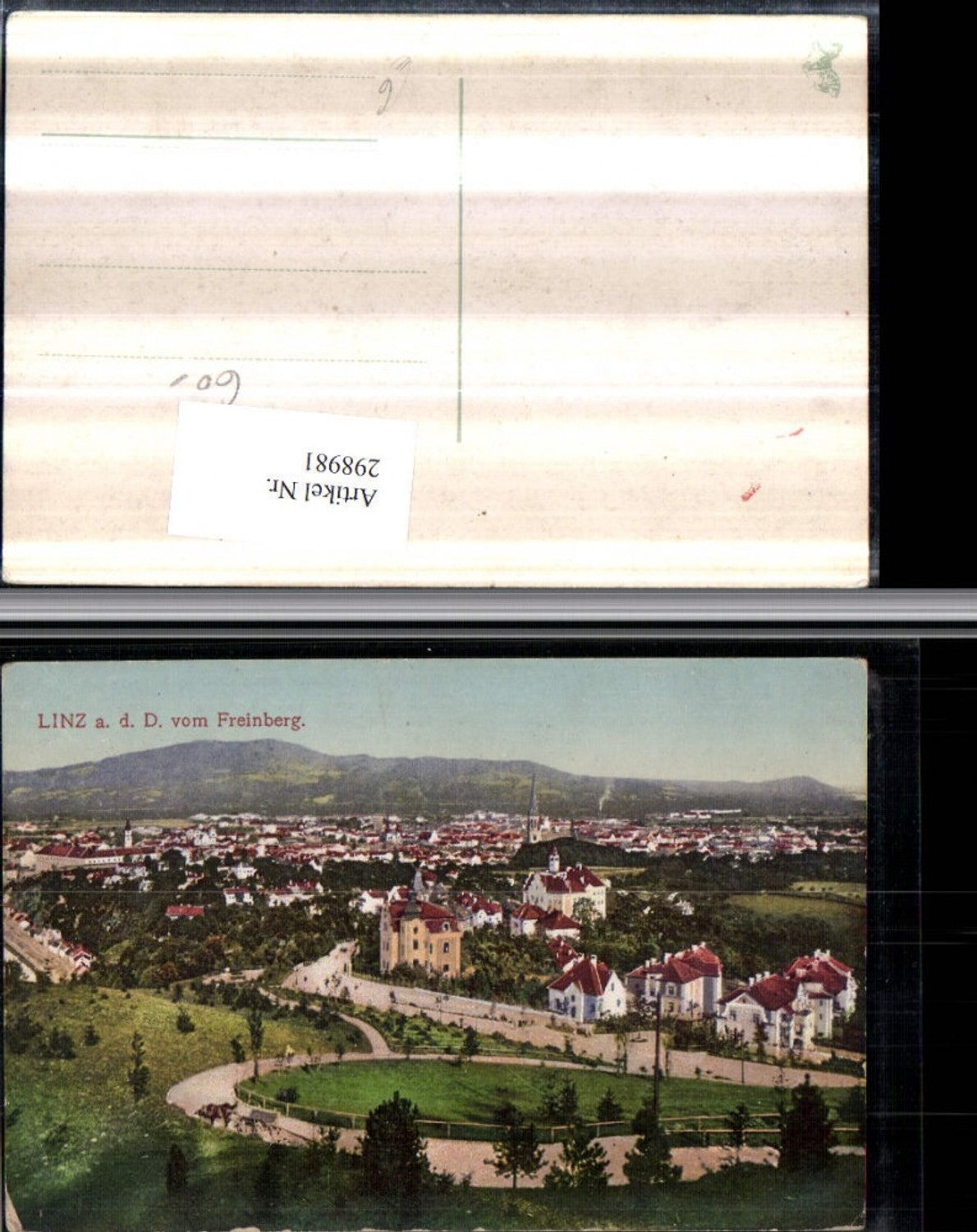 298981,Linz an d. Donau Totale vom Freinberg