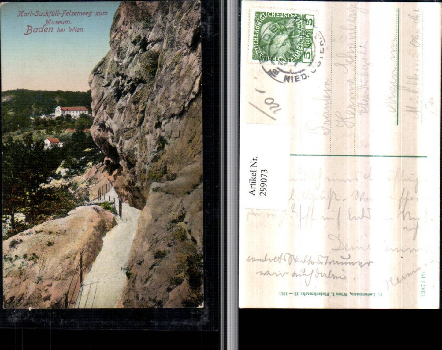 299073,Baden b. Wien Karl-Suckfüll-Felsenweg zum Museum