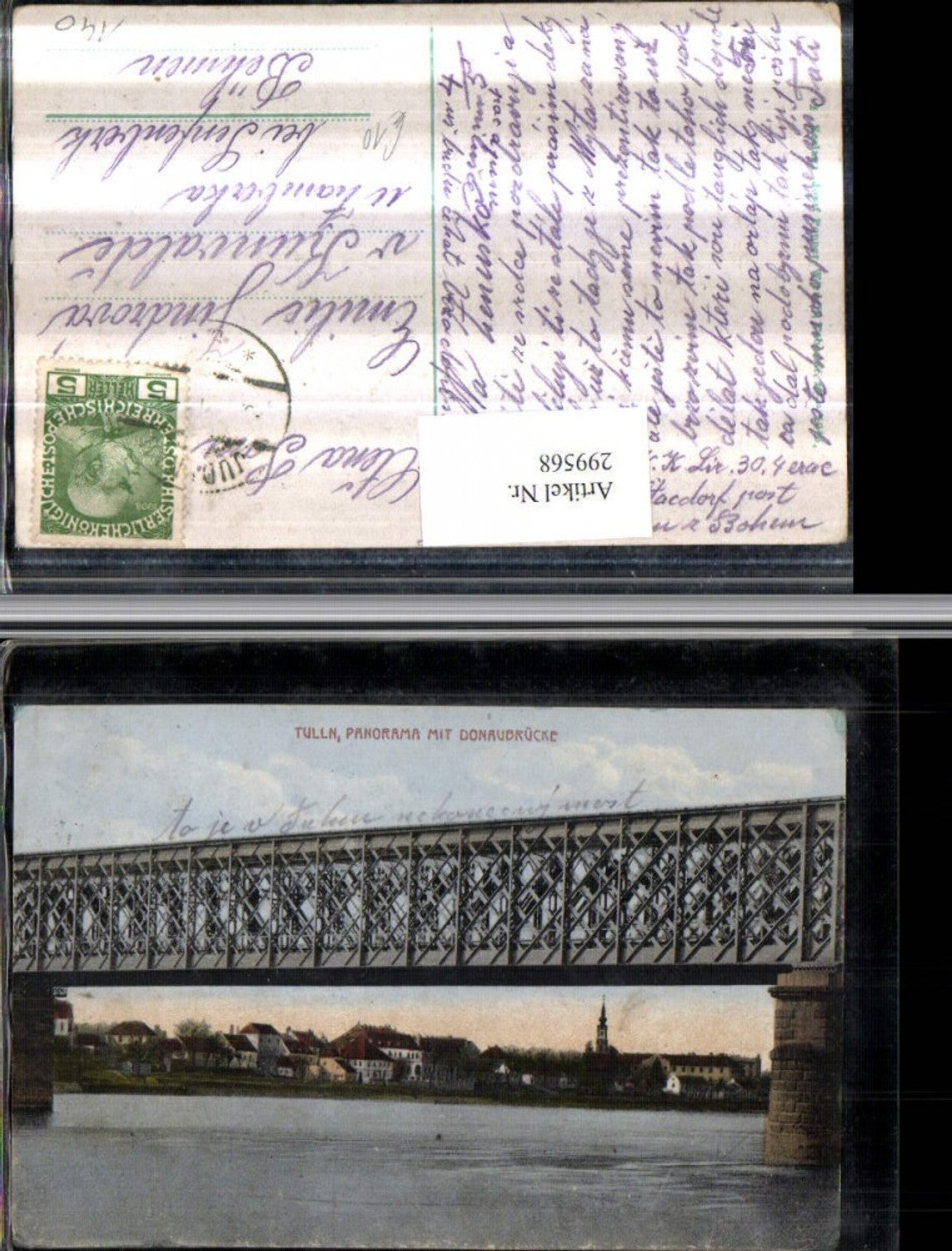 299568,Tulln an d. Donau Teilansicht Panorama m. Donaubrücke Brücke