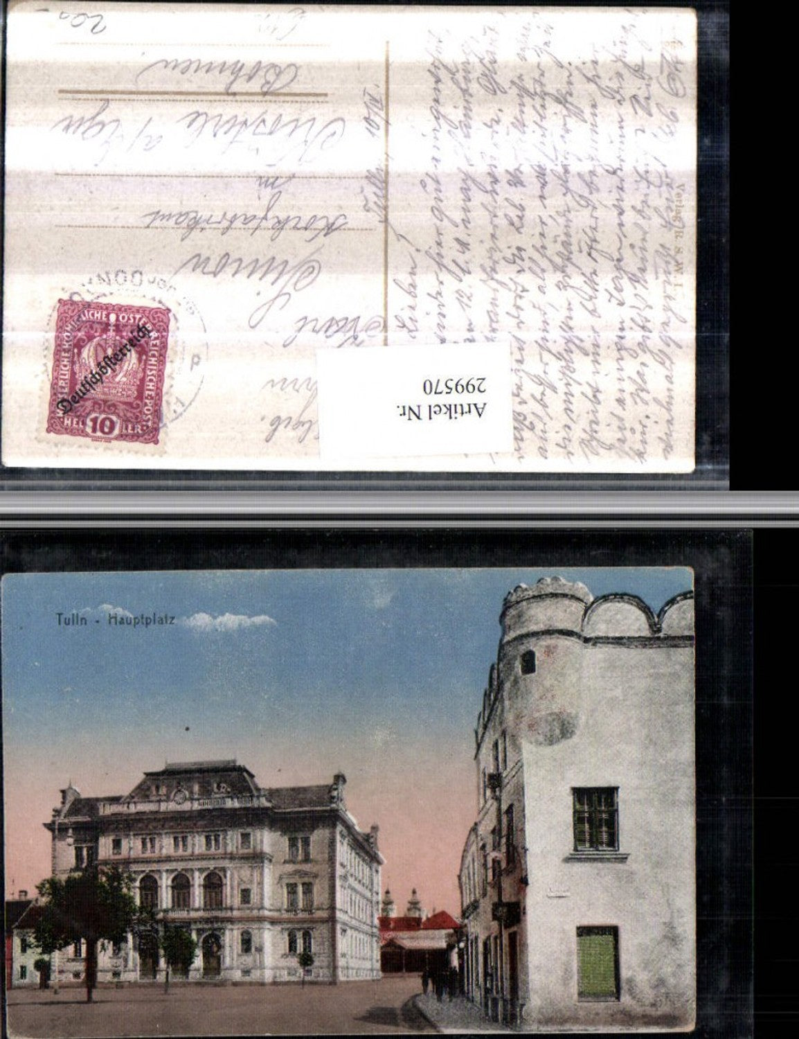 299570,Tulln an d. Donau Hauptplatz Rathaus Straßenansicht
