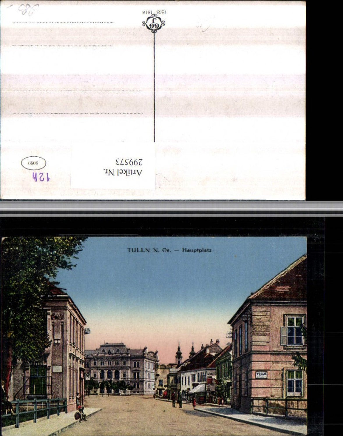 299573,Tulln an d. Donau Hauptplatz Straßenansicht Rathaus