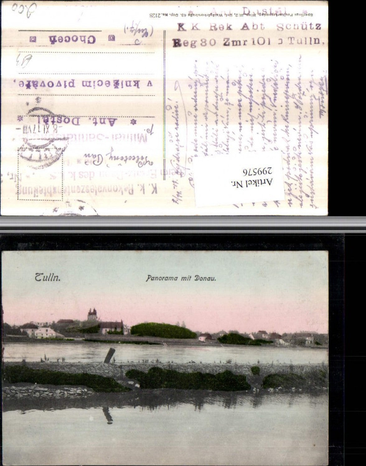 299576,Tulln an d. Donau Teilansicht Panorama m. Donau