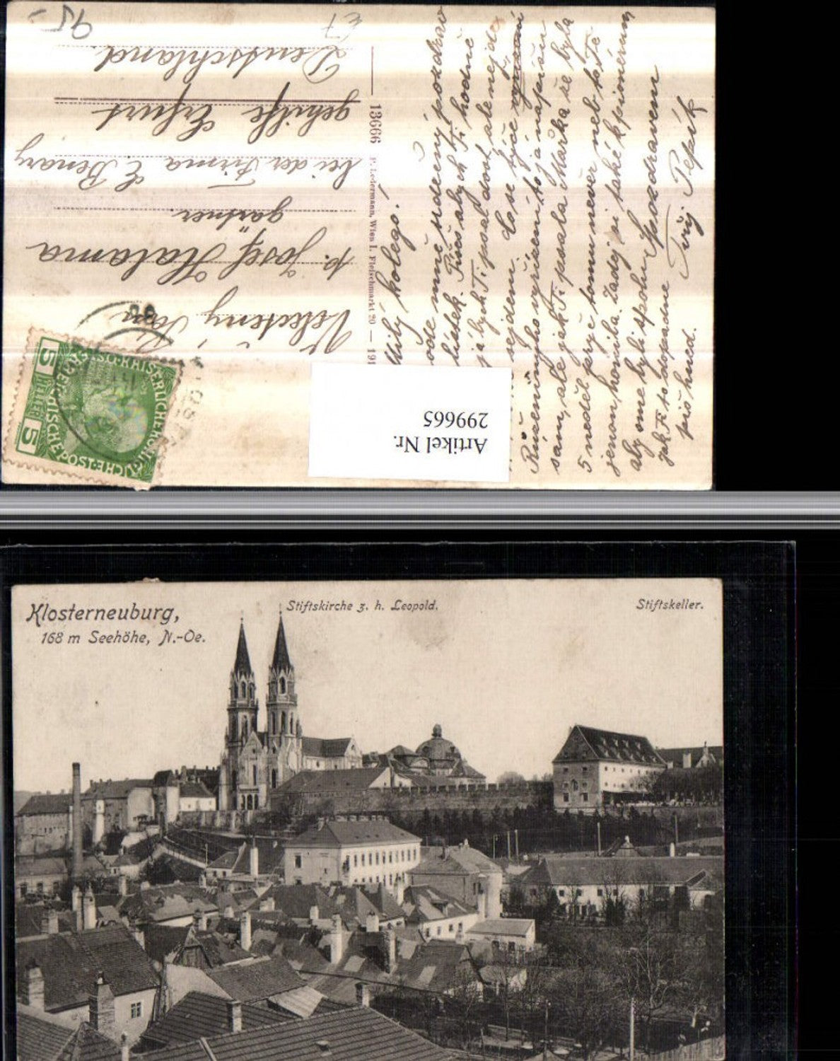 299665,Klosterneuburg Teilansicht Stiftskirche zum hl. Leopold u. Stiftskeller