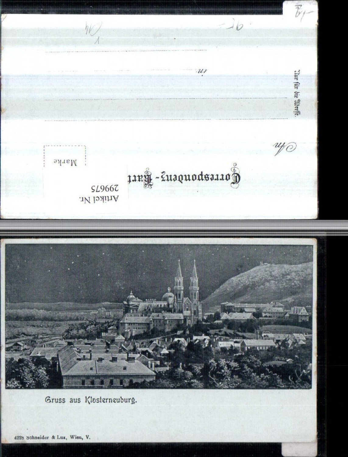 299675,Gruß aus Klosterneuburg Totale m. Stift pub Schneider & Lux 4228
