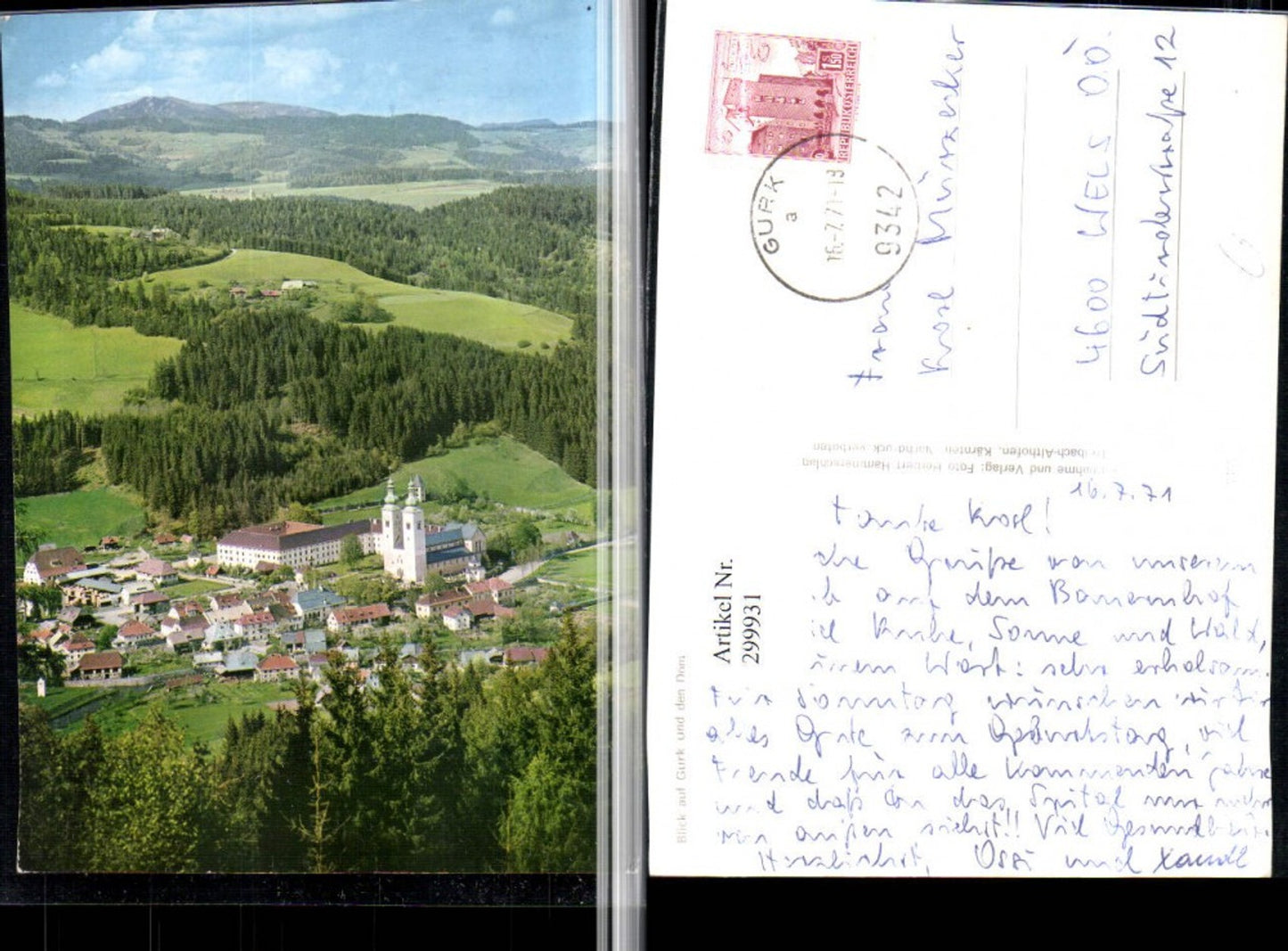 299931,Gurk Totale m. Dom Kloster
