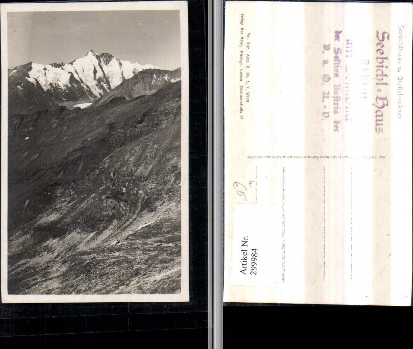 299984,Seebichlhaus Berghütte m. Großglockner Bergkulisse b. Heiligenblut