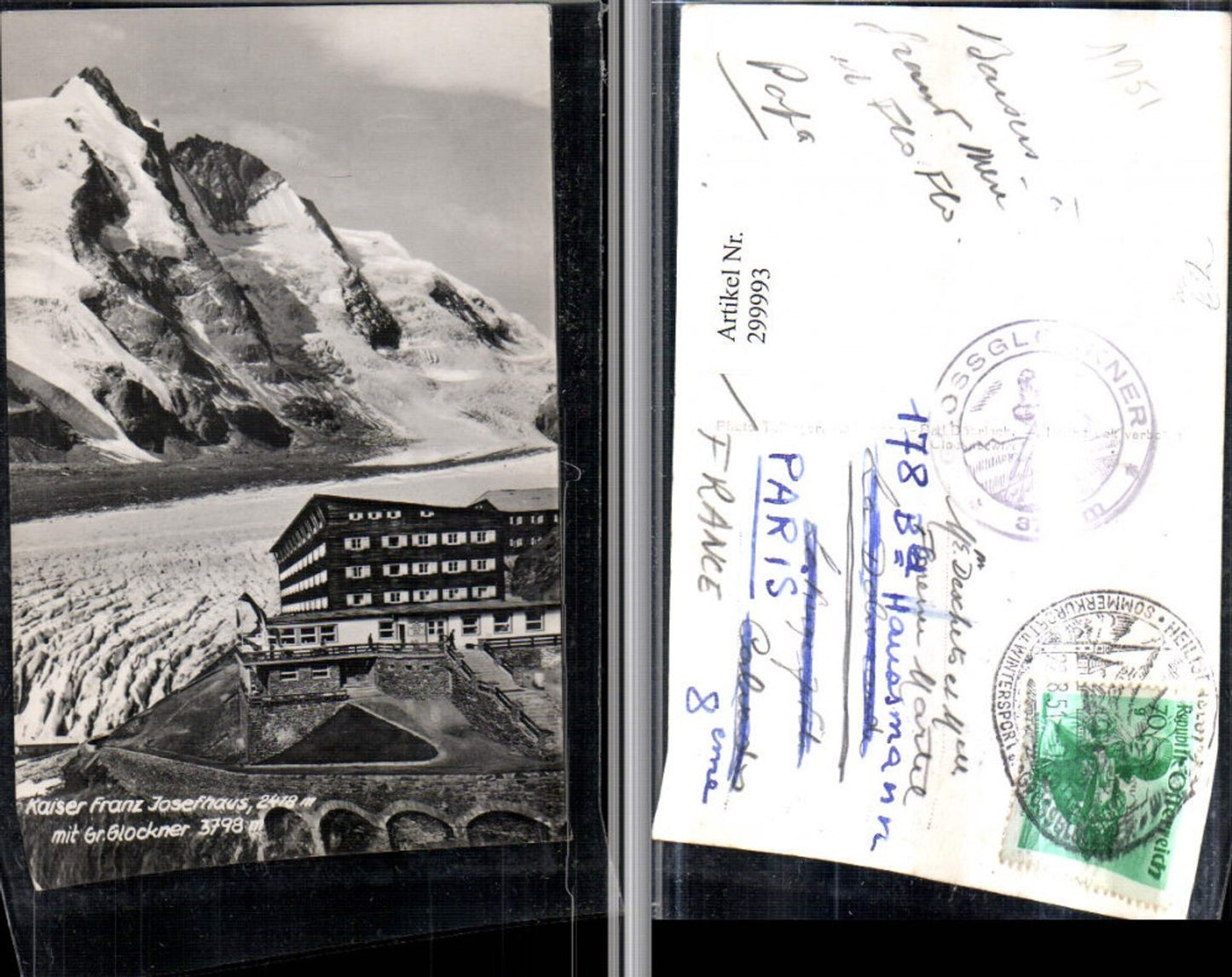 299993,Kaiser-Franz-Josefhaus Berghütte m. Großglockner Bergkulisse b. Heiligenblut