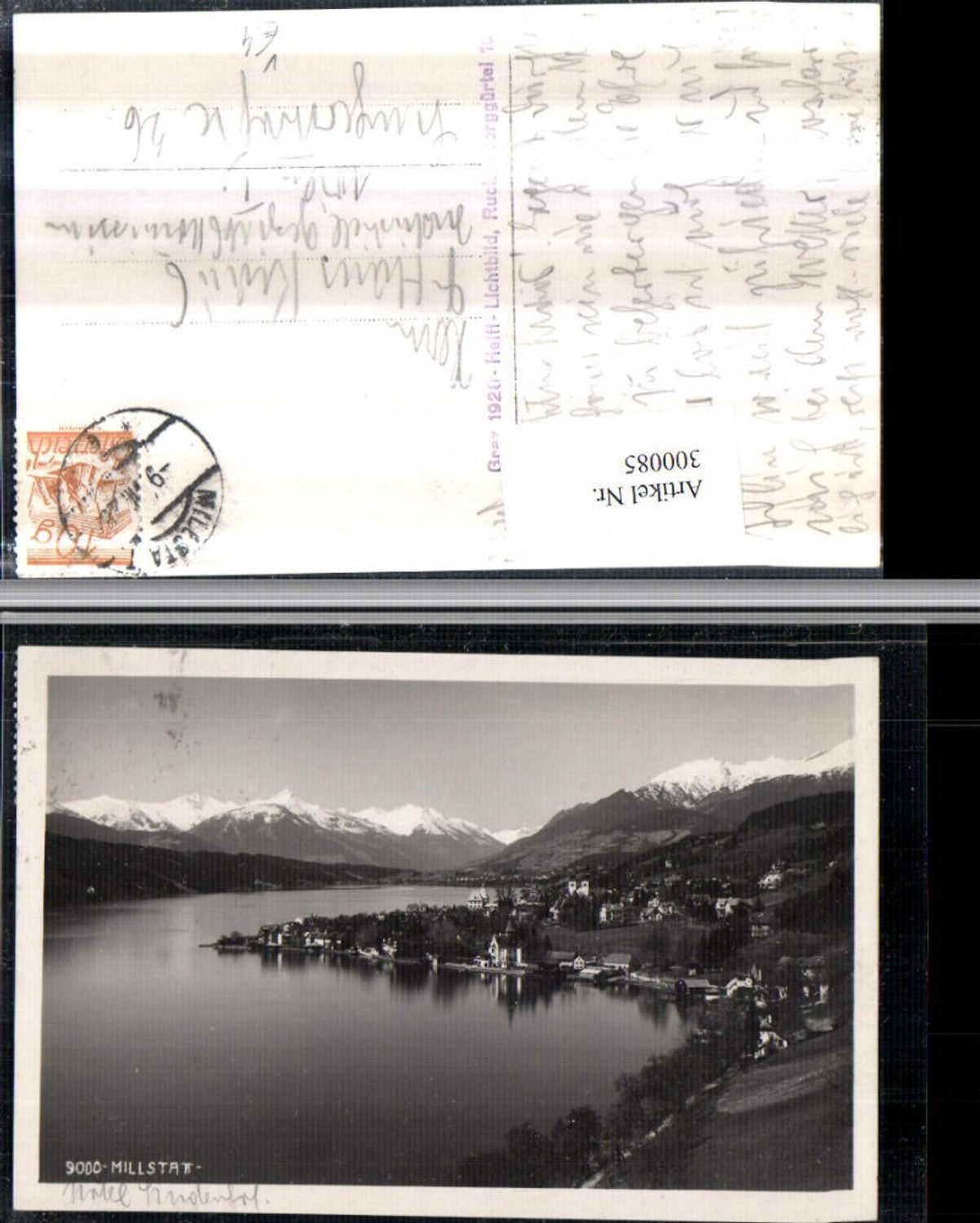 300085,Millstatt am See Totale Bergkulisse pub Helff 9000