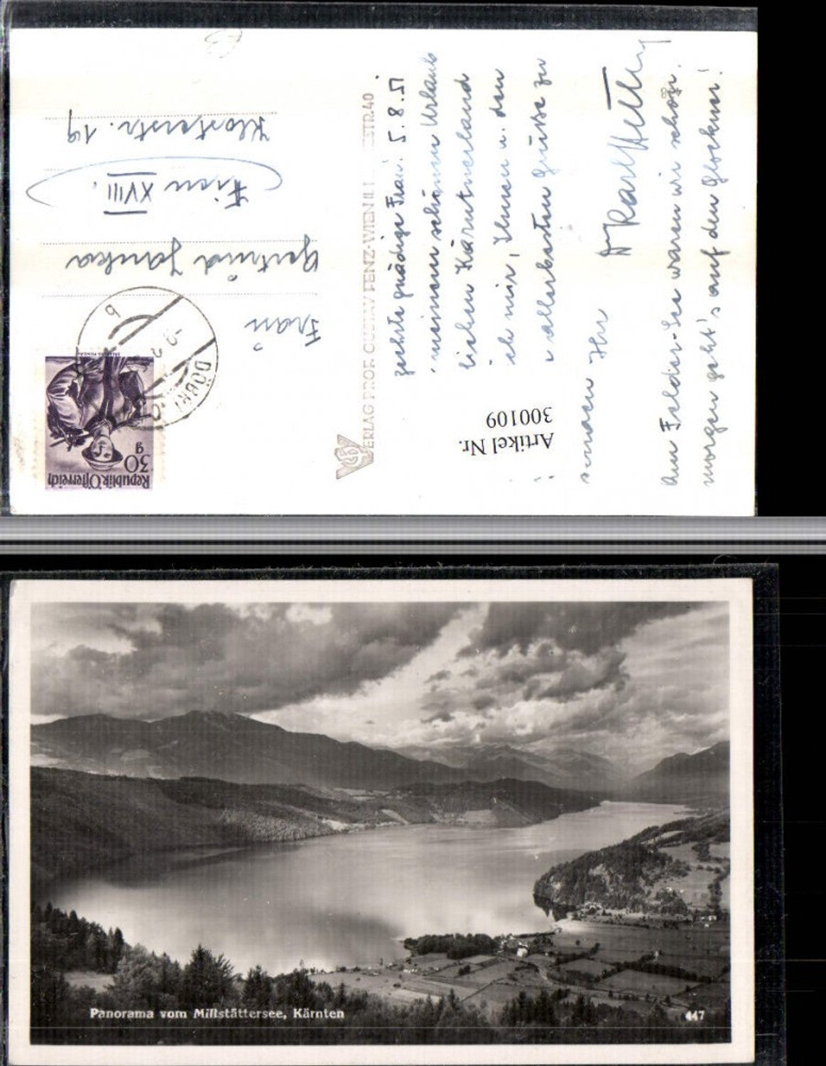 300109,Panorama vom Millstättersee See Totale Bergkulisse