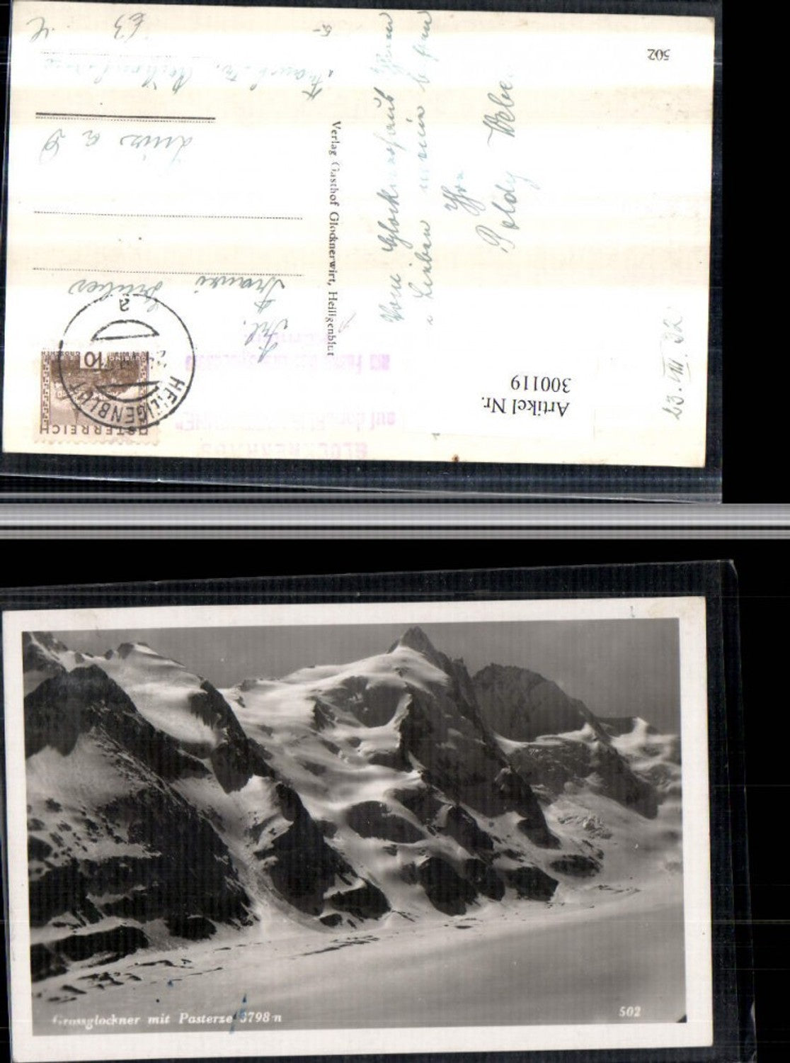300119,Großglockner m. Pasterze Bergkulisse b. Heiligenblut