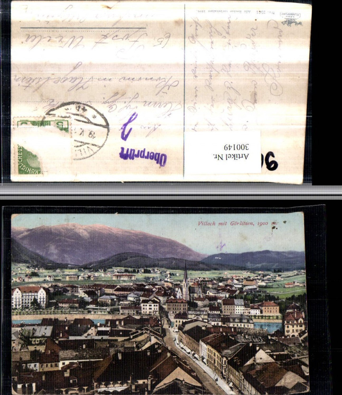 300149,Villach Teilansicht m. Görlitzen Bergkulisse