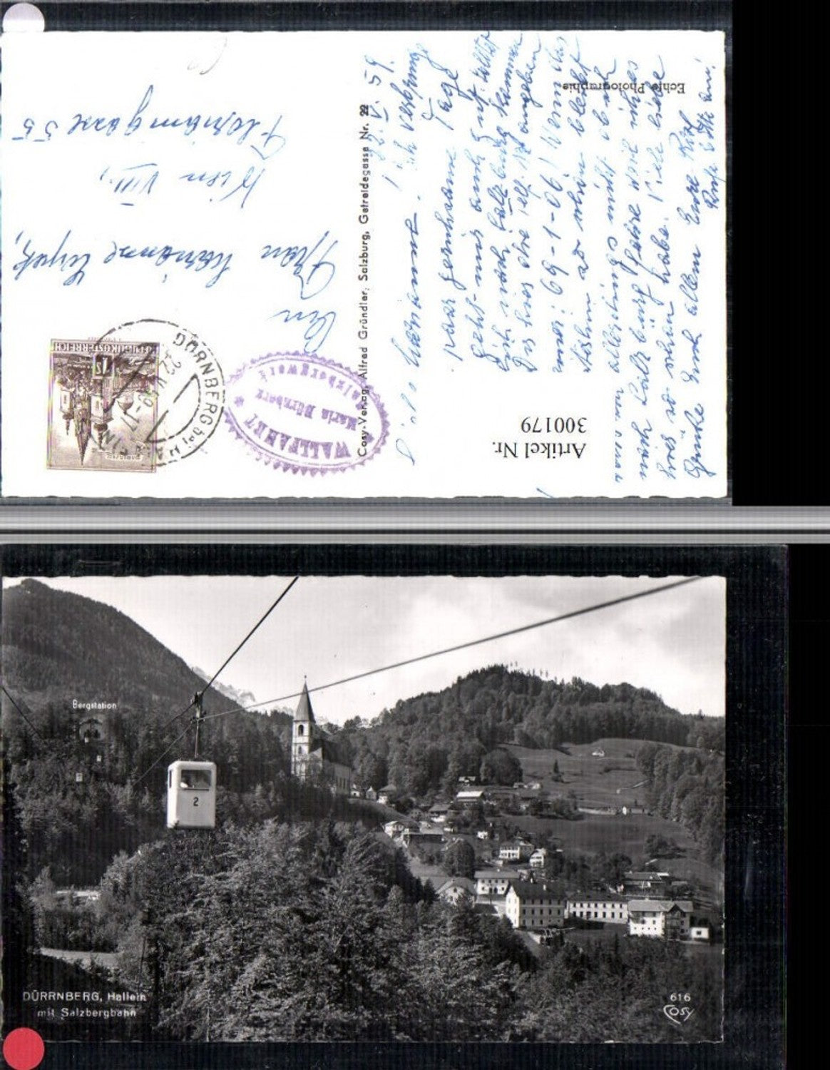 300179,Dürrnberg Totale Kirche b. Hallein Salzbergbahn Seilbahn pub Cosy 616