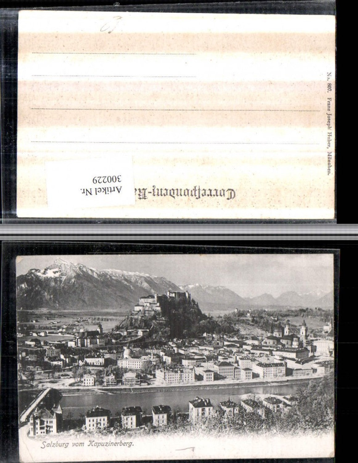 300229,Salzburg Totale m. Festung vom Kapuzinerberg Bergkulisse