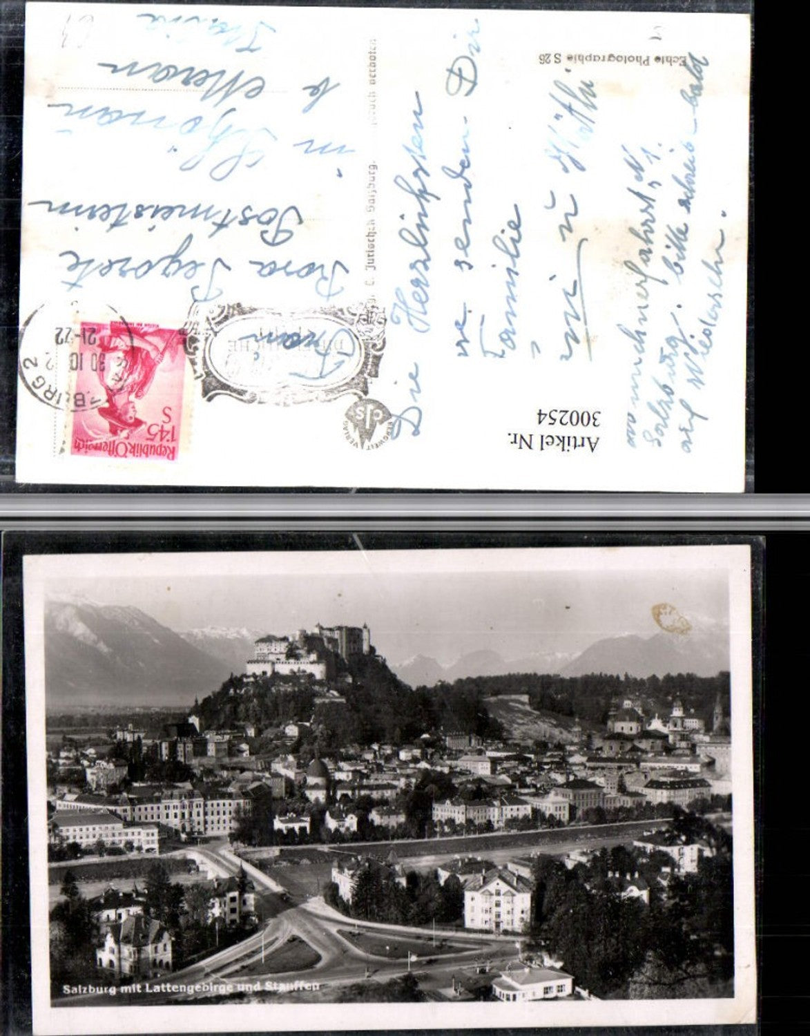 300254,Salzburg Totale m. Festung Lattengebirge Stauffen Bergkulisse