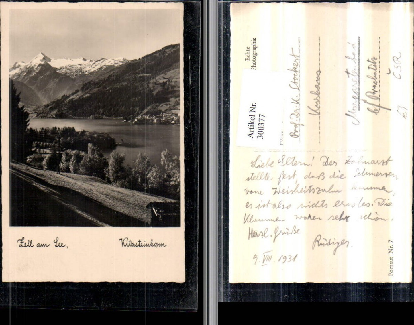 300377,Zell am See Teilansicht m. Kitzsteinhorn Bergkulisse