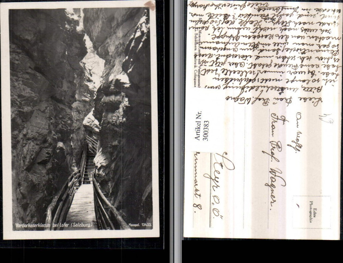 300383,Vorderkaserklamm Klamm Partie b. Lofer