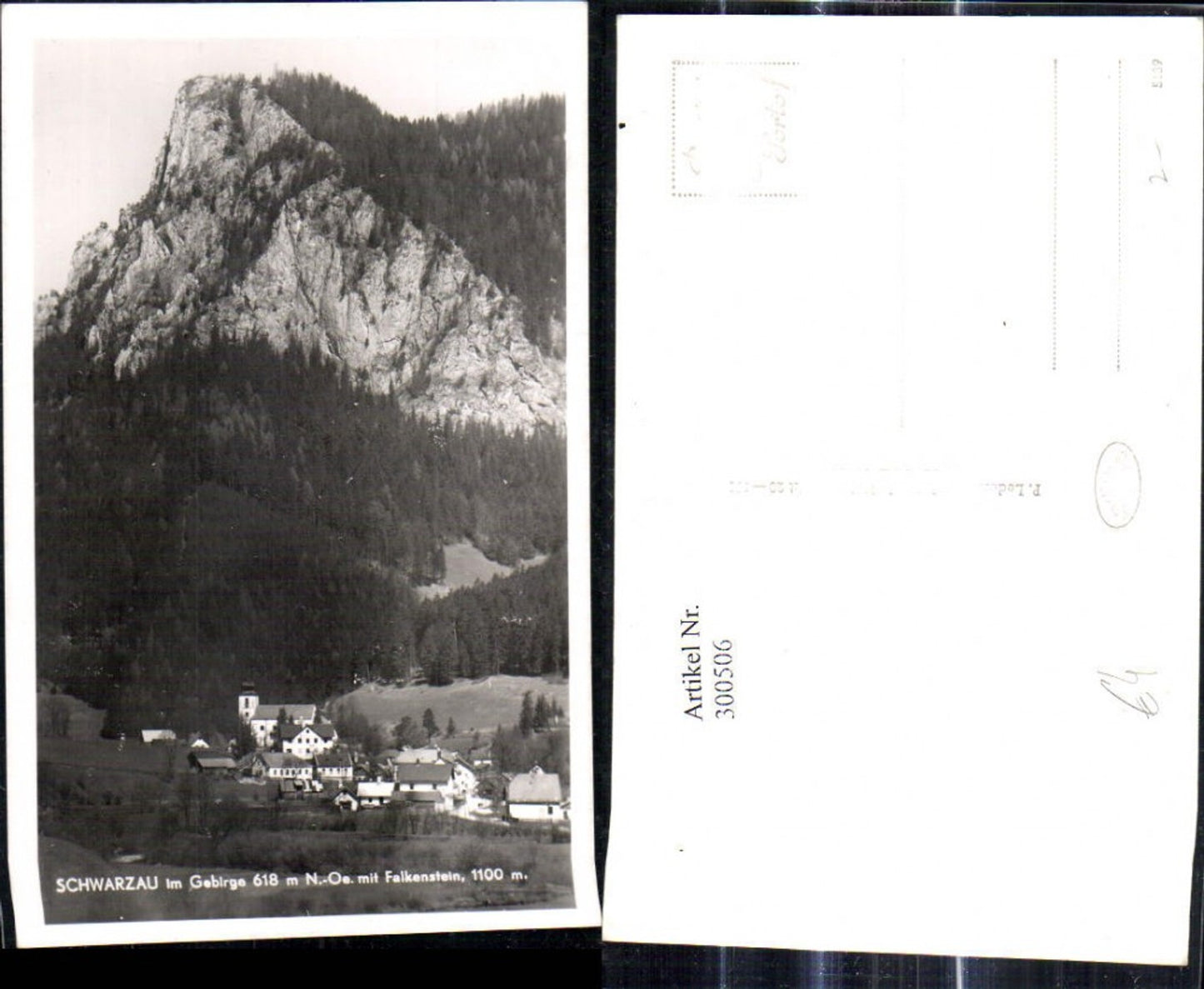 300506,Foto Ak Schwarzau im Gebirge m. Falkenstein