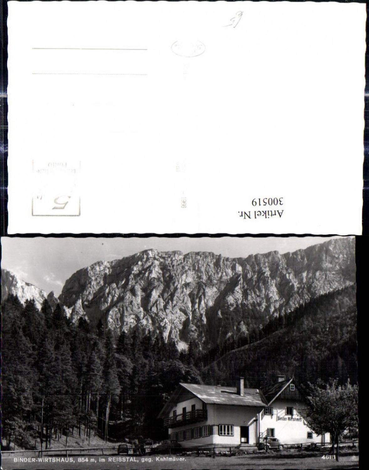 300519,Foto Ak Rax Binder Wirtshaus i. Reisstal geg. Kahlmäuer Naßwald