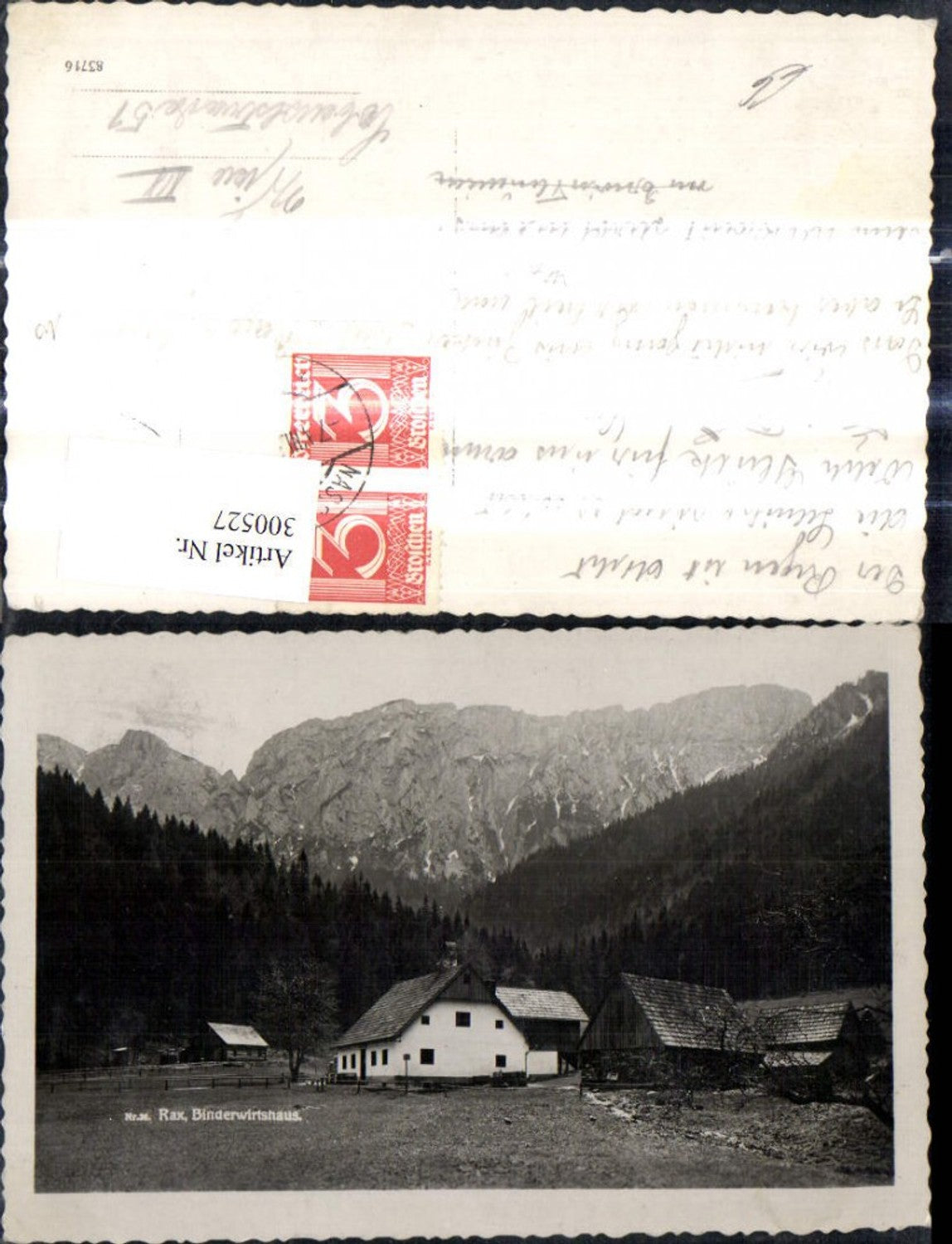 300527,Foto Ak Rax Binderwirtshaus b. Naßwald