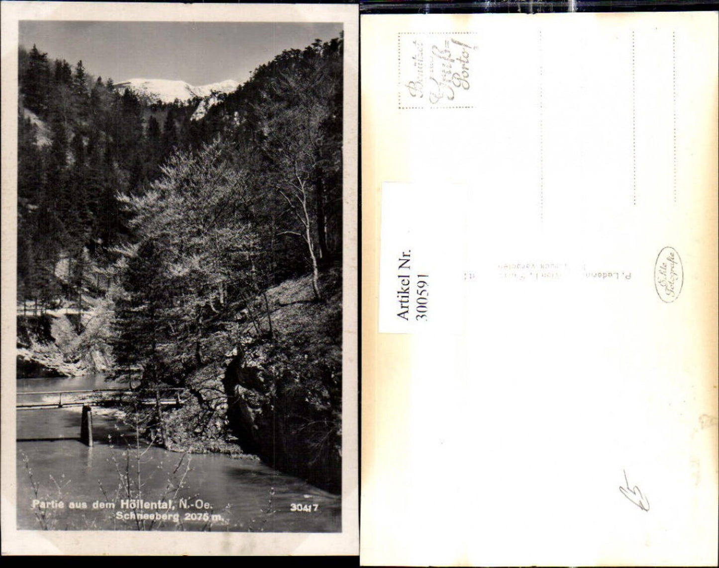 300591,Foto Ak Partie a. d. Höllental Schneeberg Brücke b. Schwarzwald