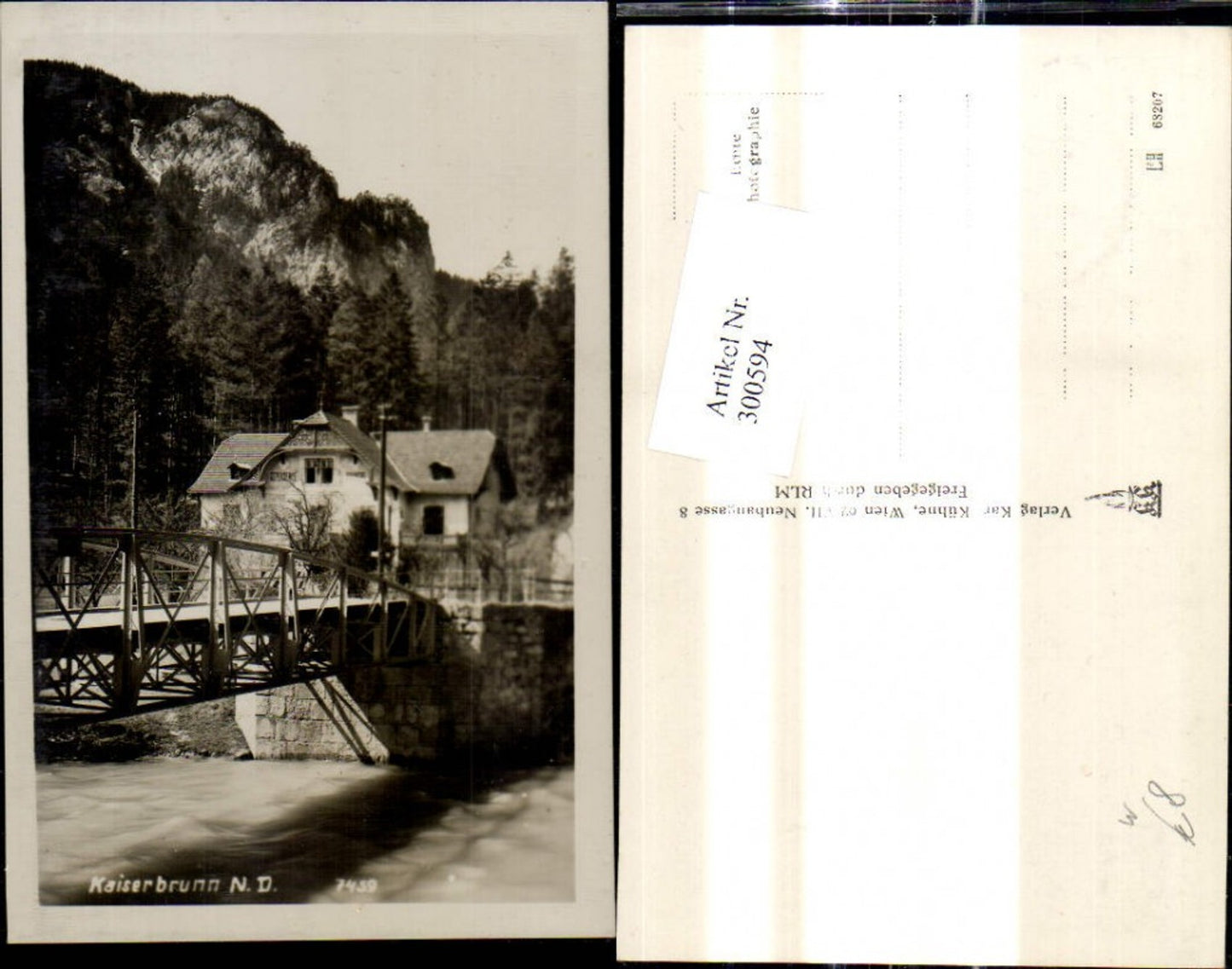 300594,Foto Ak Kaiserbrunn Brücke Reichenau a. d. Rax