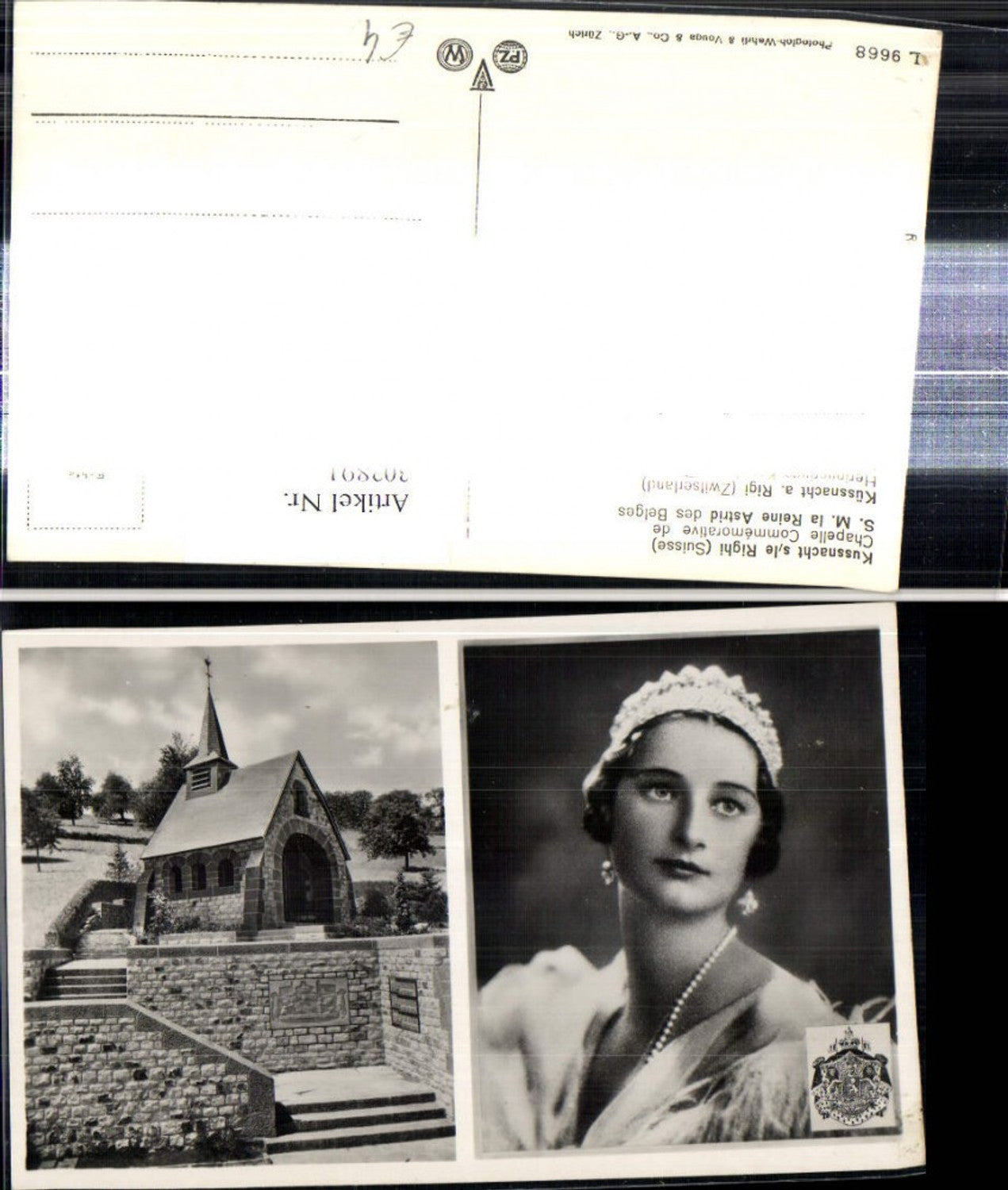 302891,Foto Ak Küssnacht a. Rigi Gedächtniskapelle Königin Astrid von Belgien Adel Monarchie