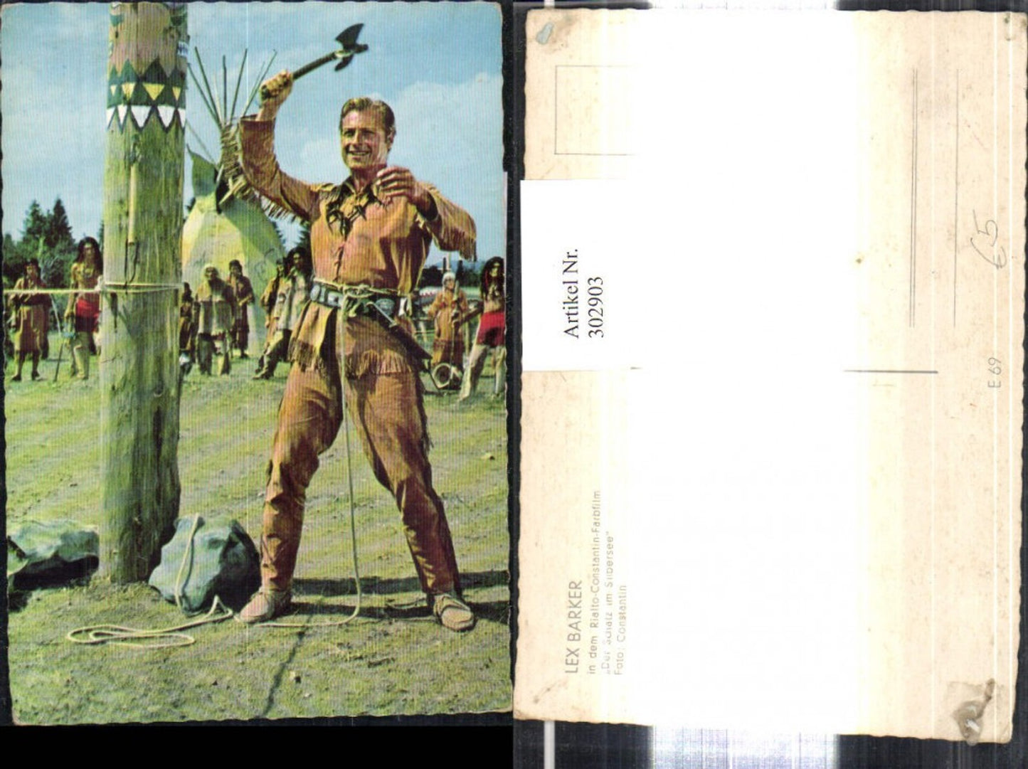 302903,Schauspieler Lex Barker i. Film Der Schatz i. Silbersee Old Shatterhand