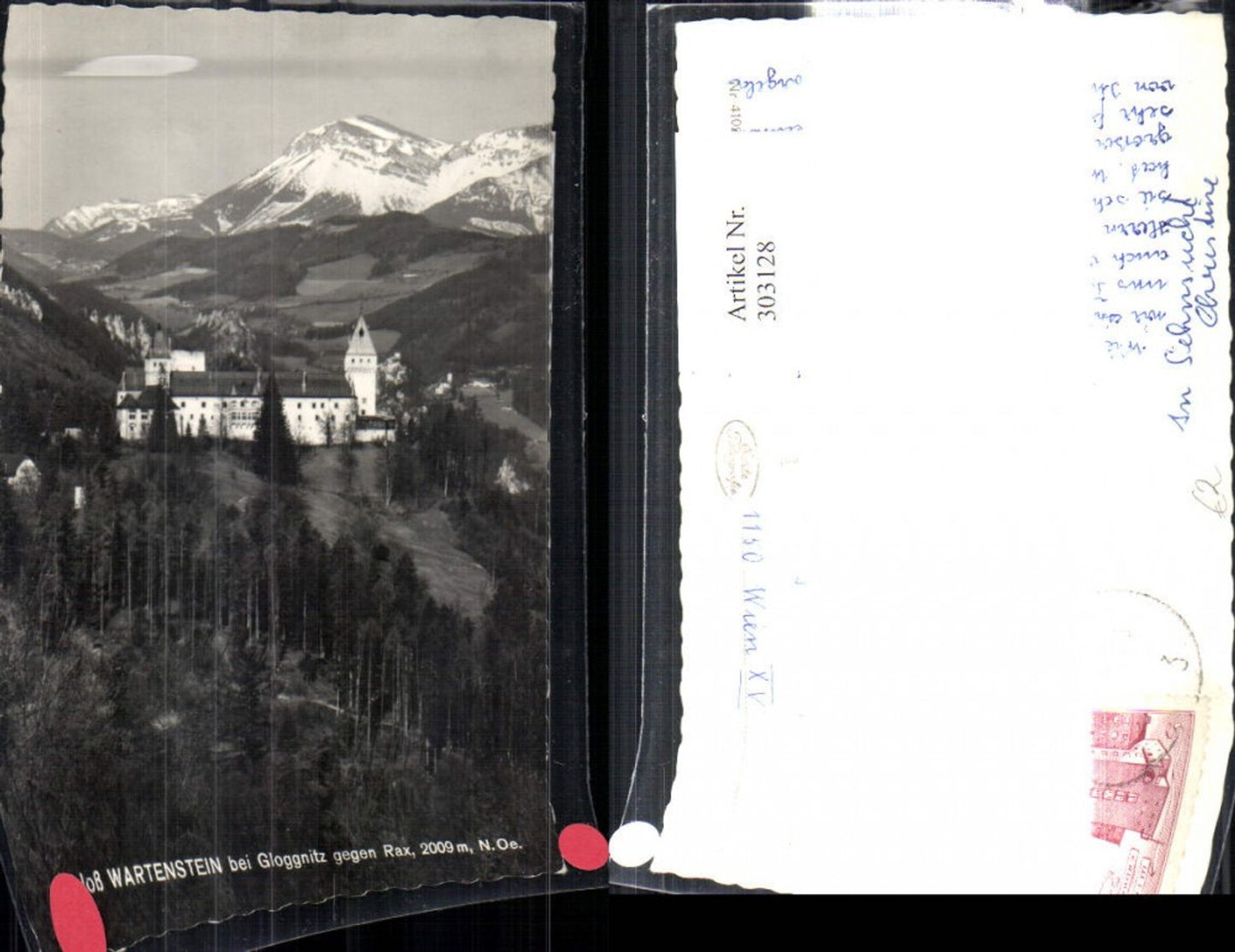 303128,Foto Ak Schloss Wartenstein b. Gloggnitz geg. Rax