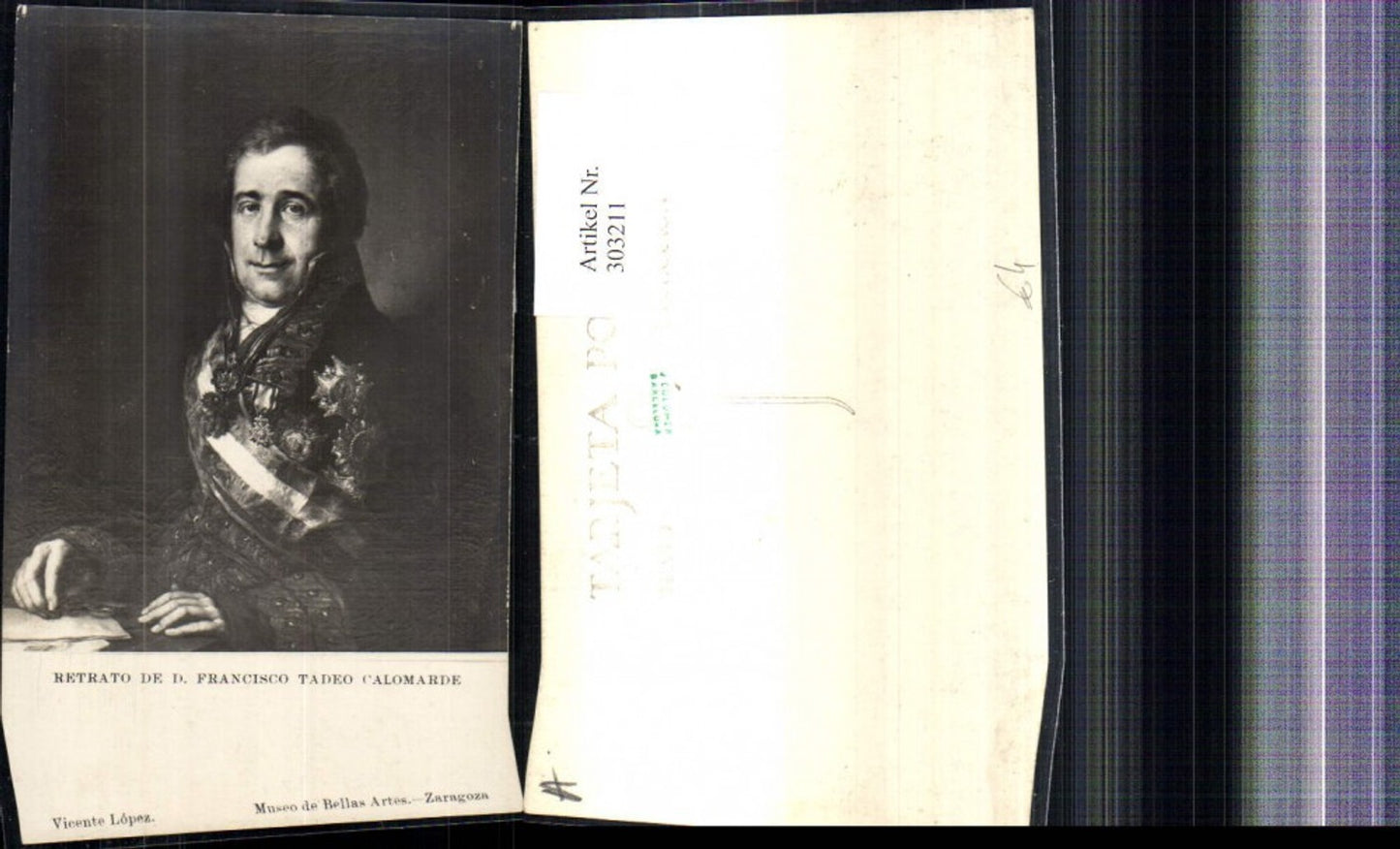 303211,Künstler Ak Vicente Lopez Francisco Tadeo Calomarde Herzog von Santa Isabel